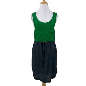 Edme & Esyllte Freya Tank Dress Womens XS Extra Small Two Tone Drawstring Waist